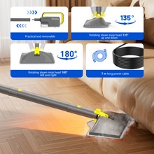 Teendow SC-05 1300W Floor Steam Cleaner – 350ml Water Tank, 20s Fast Heating, 98°C High-Temperature Steam, 180° Rotating Mop Head, 2 Adjustable Steam Modes, 6-in-1 Steam Cleaner Machine