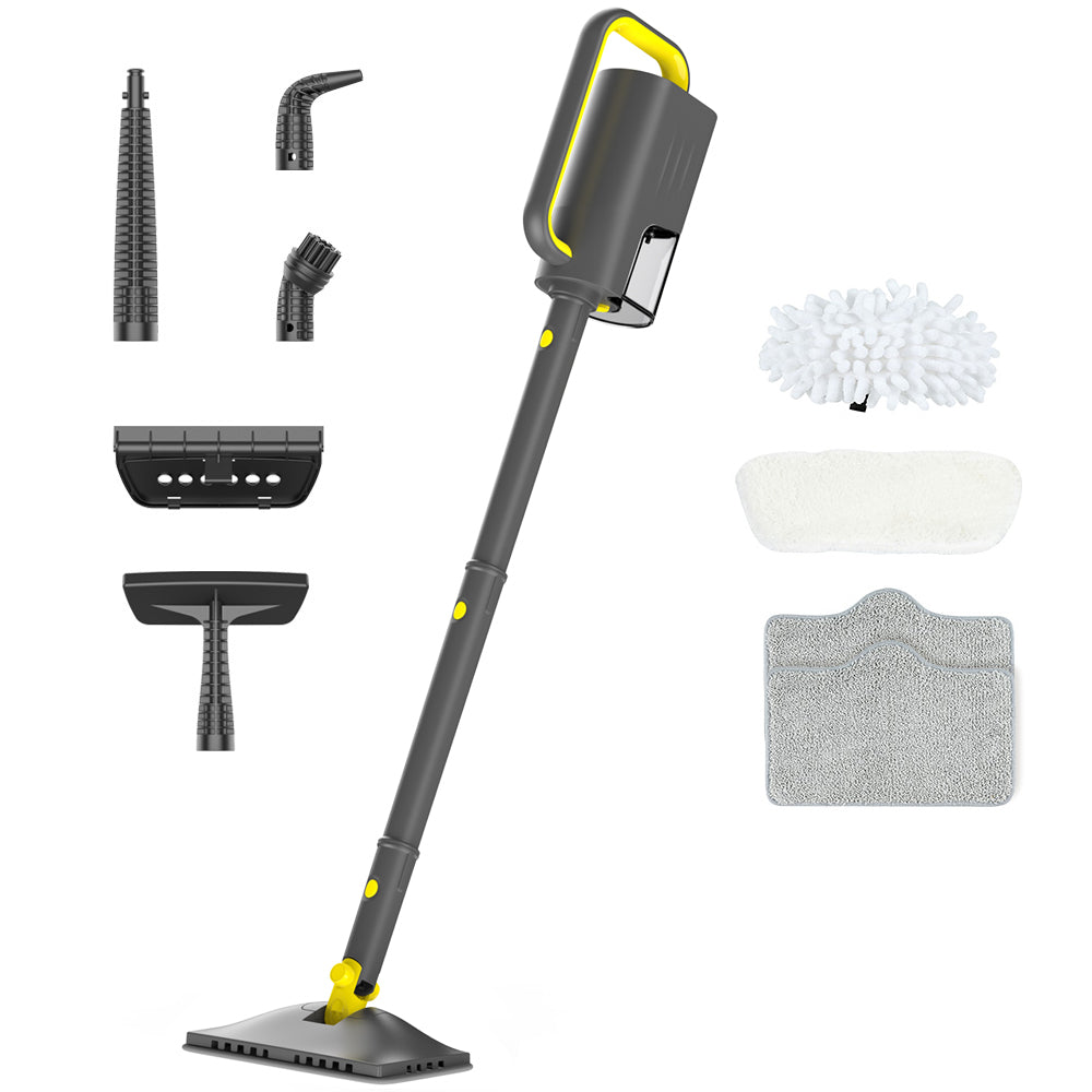 Teendow SC-05 1300W-os gőztisztító padlóhoz – 350 ml-es víztartály, 20 másodperces gyors felfűtés, 98°C-os magas hőmérsékletű gőz, 180°-ban forgó felmosófej, 2 állítható gőz üzemmód, 6 az 1-ben gőztisztító gép