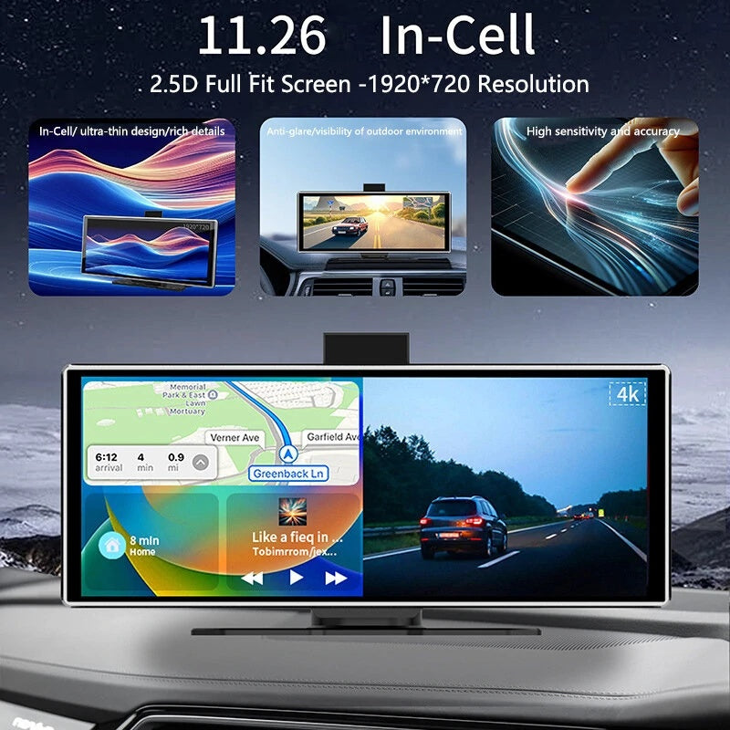 Avtomobilski zasloni H508/H808D Android - z ali brez kamere 3 Predstavitev kakovosti in ločljivosti zaslona H508/H808D