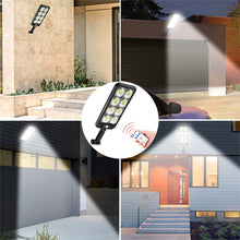 100/200LED COB Motion Sensor Solar Outdoor Light IP65 Waterproof Motion Sensor Security Light LED Solar Powered Motion Sensor Light Remote Control Warm/White for Patio Garage Yard