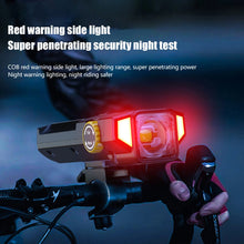 Solar Rechargeable Zoomable Bicycle Headlight 1600mAH Anti-glare Red Warning Lamp Type-C Charging Bike Front Light for Night Riding Safety