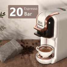 BENE PRESSO B2A 4-in-1 Hot/Cold Coffee Maker - For Capsules, Pods & Ground Coffee. 20Bar, Compact, Quiet, One-Touch Switching