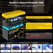 Gokwh 24V 100Ah LCD Energy Storage Box 2560Wh Solar Lithium Ion LiFePO4(LFP) Battery for RV Boat Home Energy Storage