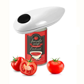 Electric Can Opener for All Can Sizes – One Touch Automatic Tin Opener with Smooth Edge, Hands-Free Kitchen Gadget for Seniors & Arthritis