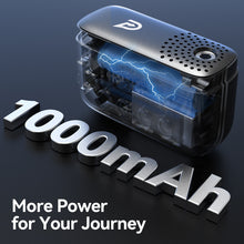 POPDEER P-T01 Mini Electric Bike Pump - 150PSI Portable Air Compressor, Presta/Schrader Valve Compatible, 1000mAh Battery, LCD Display & LED Light for Bicycle, Motorcycle, Ball