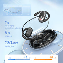 JM11 Bluetooth Headset Wireless Open Rotatable Digital Display Sports Headset for Exercise, Running, Motorcycle Riding