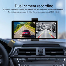 11.26'' Carplay Car Stereo 4K Dash Cam HD Touchscreen Wireless Bluetooth MP5 Multimedia Player Driving Recorder With Front 1080P Rear Camer Dual Recording Lens GPS Navigation