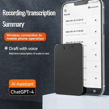 A3 AI Voice Recorder 64GB – ChatGPT-4 Transcription, Call & Audio Recording, Real-Time Translation
