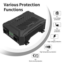 [EU Direct] DATOUBOSS Pure Sine Wave Inverter 12V/24V to 1200W/2300W Universal Dual Voltage Converter Peak Power 2000W/4000W With Automatic Voltage Recognition LCD Display Switching and 2 EU Sockets RV Modification