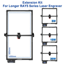 Extension Kit for Longer RAY5 Laser Engraver，Y-axis Extension Kit Enlargement Rods Engraving Area Expand to 400mm*850mm