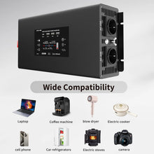 [EU Direct] DATOUBOSS Inverter 2000W/4000W 12V/24V To 230V Pure sine wave Converter with 2 USB, QC3.0, Type-C LCD Display, Remote Control For RV, Car, Truck, DN-03-24V2000W