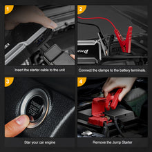 POPDEER PD-J01 20000mAh 2500A Car Jump Starter 12V Dual USB Output LCD Display For 8.0 Gas/6.0L Diesel