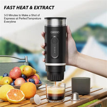 HiBREW H4E 2-in-1 Portable Coffee Machine Type-C Rechargeable Expresso Coffee Maker Fits NS Capsules Coffee Powder for Car Travel Camping & Home
