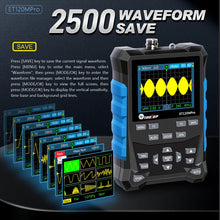 ET120M Professional Handheld Digital Oscilloscope 120MHz Analog Bandwidth 500MS/s Sampling Rate 320x240 LCD Screen Support Waveform Storage with Backlight