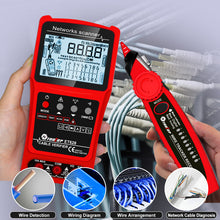 ET628 3in1 Network Cable Tester Visual Fault Locator Digital LCD Analog Search POE Test Cable Pairing Length Wiremap Check Multimeter