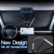Car Sunshade Umbrella Front Windshield Retractable Sun Protection Heat Insulation Car Umbrella Side Baffle Sunshade 360° Rotating With Bendable Arm Handle