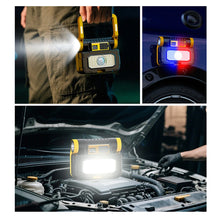 Multifunctional Folding LED Solar Flashlight Dual Light Source Outdoor Camping Torch Built-in 18 Hardware Tools USB Rechargeable Outdoor Waterproof Emergency Lantern