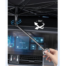 Coated Car Sunshade Umbrella Thickened V-Shaped Opening Front Windshield Curved Handle Car Anti UV Umbrella 360° Center Pole Rotation