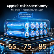 TUERBB T-AP01 Cordless Inflatable Pump 150psi Mini Portable Car Air Pump Emergency Power Bank 18000mAh with HD Display