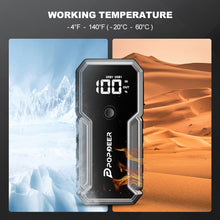 POPDEER PD-J01 20000mAh 2500A Car Jump Starter 12V Dual USB Output LCD Display For 8.0 Gas/6.0L Diesel
