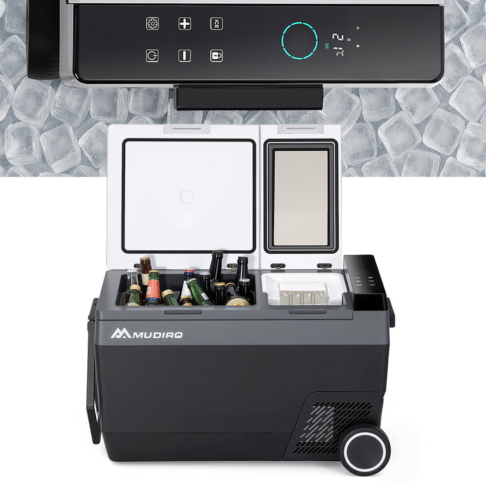 MUDIRO 45L: Denne køler til bilen fryser ned til -20°C! 8 MUDIRO køler i brug i en bil