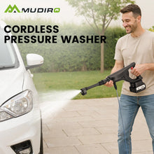 MUDIRO M-BW1 Cordless Pressure Washer with 4.0Ah Batteries,220Bar 1.32 GPM Brushless Motor Portable Pressure Washer with 6 in 1 Nozzles, Power Washer for Cars, Fences, Driveways, Home, Patios