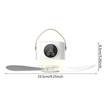 2 in 1 Portable Fan Camping Light 3600mAh Rechargeable Outdoor Camping Tent Fan New Remote Control Household Ceiling Fan Lighting