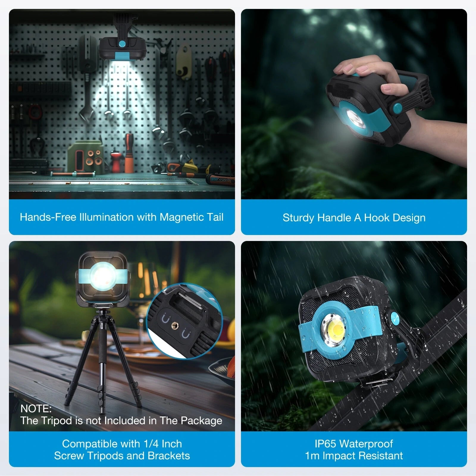 Тази работна лампа с 1000 лумена може да издържи до 90 часа с едно зареждане! 🔦 10 1000 лумена работна светлина за различни области на употреба