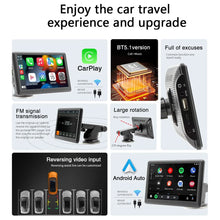 B5 7-inch Wireless CarPlay Android Car Stereo Bluetooth 5.0, AHD Touch Screen, Mirror Link, Reverse Camera, Multimedia Card Slot
