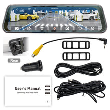 TUERBB T-B5319R 9.36" Rearview Mirror Dash Cam 2.5D Touch Screen Carplay Android Auto Bluetooth 1080P DVR Reversing Camera