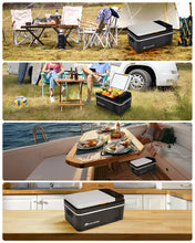 MUDIRO 12 Volt Refrigerator 12V Car Fridge 21L 25L -4℉~68℉ Freezer Compressor Cooler 12/24V DC & 100-240V AC,Car Fridge For Car, Camping, Travel, Fishing, Outdoor or Home