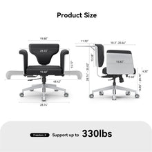 NEWTRAL FREEDOM-X PRO Fabric Waterproof Multi-Posture Cross-Legged Chair with Armrest Transparent Skate Wheels