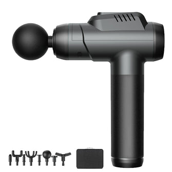 A1-8D Massage Guns Deep Tissue Percussion Muscle Massager 6 Gear Adjustable Type-C Rechargeable Power Display with 8 Heads