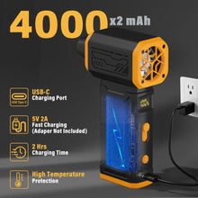 Fiizreal M-BFJ001 130000 RPM Turbo Violent Fan, 10-Speed with Display, Fast Charging for Home/Car/Outdoor Cleaning