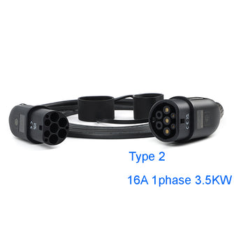 EV Charging Cable Type 2 32A 22KW 3 Phase Electric Vehicle Cord for Wallbox Car Charger Station EVSE Female to Male Plug 5 Meters