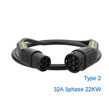 EV Charging Cable Type 2 32A 22KW 3 Phase Electric Vehicle Cord for Wallbox Car Charger Station EVSE Female to Male Plug 5 Meters