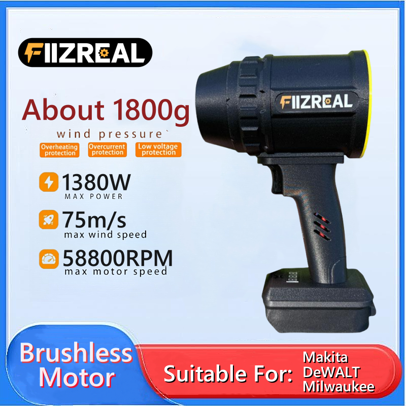 Fiizreal F-64 Portable High-Power Ducted Fan – 64mm Brushless Motor, 1800g+ Wind Force
