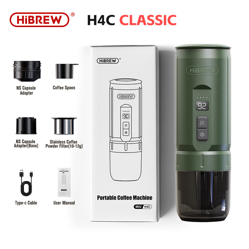 HiBREW H4C Portable Espresso Machine – 20 Bar Pressure | Travel