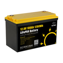 GoKWh 12V 100Ah LiFePO4 Battery – Built-in Intelligent BMS, 4000+ Cycle Life, High Discharge Performance, Suitable for Solar/RV/Marine/Backup Power Applications