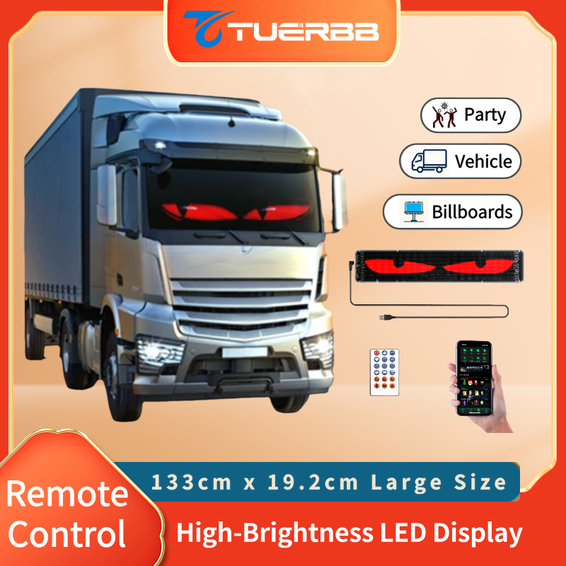 TUERBB K16-3 Bluetooth Programmable LED Flexible Screen For Cars And Trucks - Customizable Animation Display With IP65 Rating