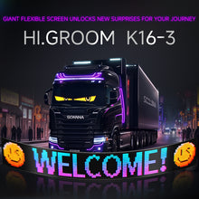 TUERBB K16-3 Bluetooth Programmable LED Flexible Screen for Cars and Trucks - Customizable Animation Display with IP65 Rating
