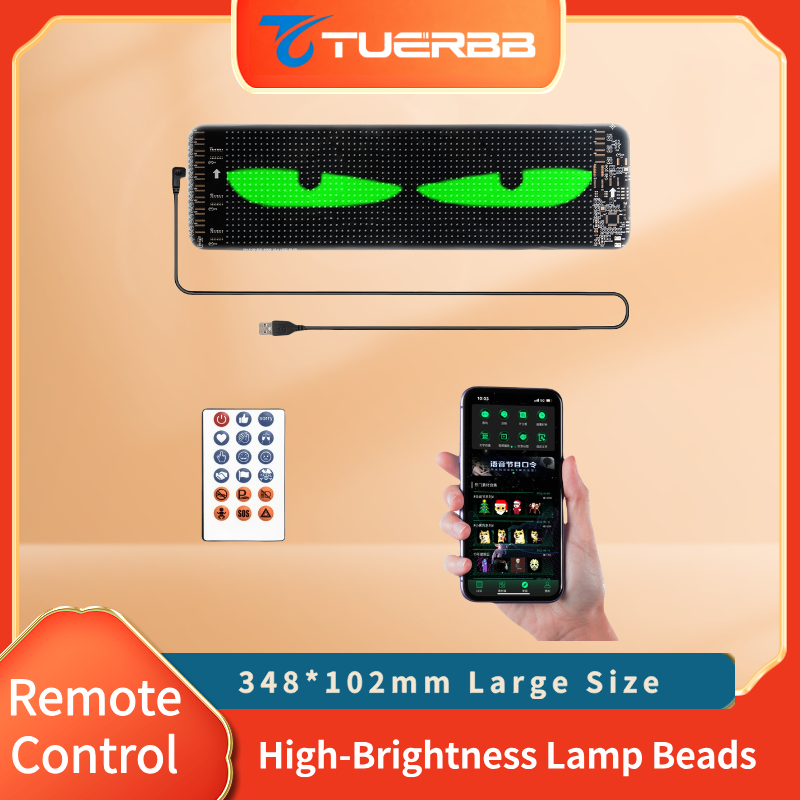 TUERBB K6 Smart Car LED Display Screen - Flexible Scrolling Sign Bluetooth APP Programmable Sign Board For Car Rear Window