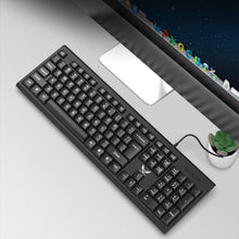 LD-618 Wired Keyboard & Mouse Combo Quiet Ergonomic Splash-Resistant 1000 DPI Precision USB for Office & Home Use