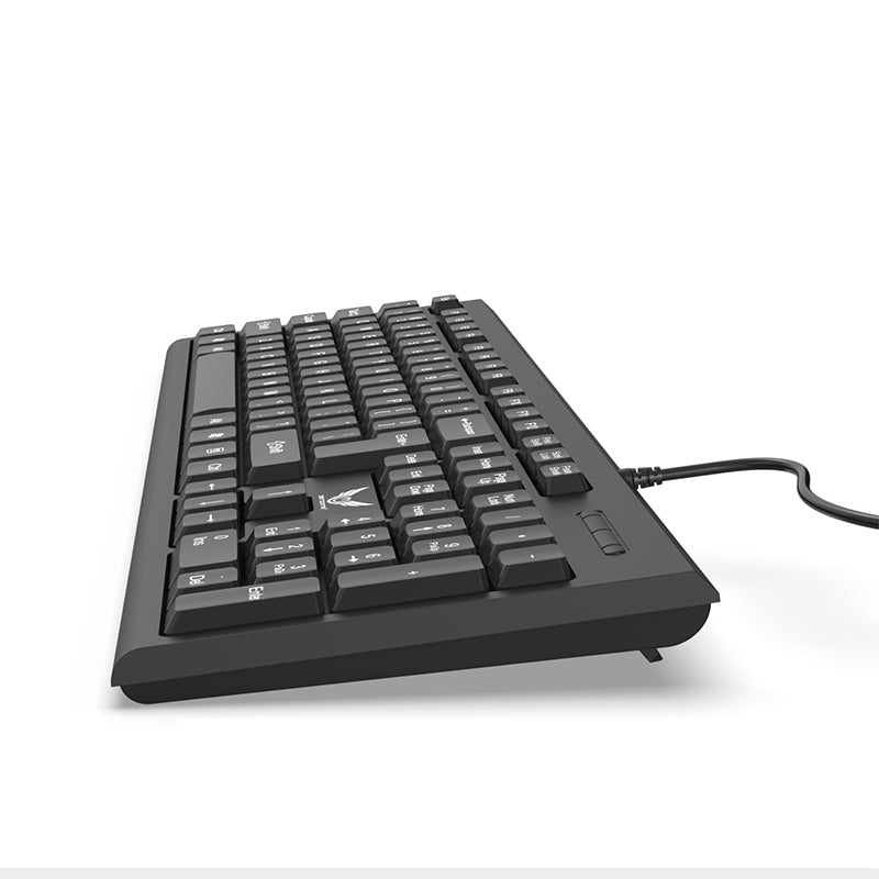 LD-618 Wired Keyboard & Mouse Combo Quiet Ergonomic Splash