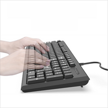 LD-618 Wired Keyboard & Mouse Combo Quiet Ergonomic Splash-Resistant 1000 DPI Precision USB for Office & Home Use