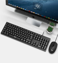 LD-801 Keyboard & Mouse Set USB Ergonomic Durable Design Silent Spill-Resistant 1000 DPI Comfortable Grip for Windows/Mac