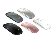 M60 Wireless Mouse with RGB Lighting Dual 2.4G & Bluetooth Connectivity Adjustable DPI Long Battery Life USB-C Charging Compatible with Windows/iOS