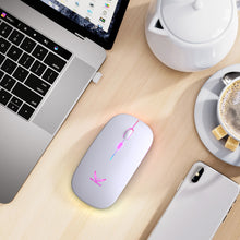 M60 Wireless Mouse with RGB Lighting Dual 2.4G & Bluetooth Connectivity Adjustable DPI Long Battery Life USB-C Charging Compatible with Windows/iOS