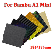 Bambu Lab A1 Mini PEI PEO PET Double Sided Magnetic Build Plate 184x184mm Spring Steel 3D Printer Heated Bed