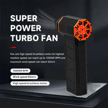 Mini Turbo Violent Fan 130000RPM 52m/s High Speed Brushless Motor Strong Fan Portable Handheld Turbo Jet Fan Car Wash Blower